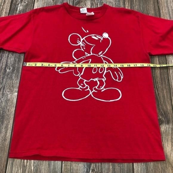Vtg mickey mouse & co. mickey mouse red short sleeve tee - Picture 4 of 6